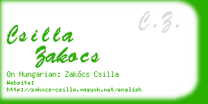 csilla zakocs business card